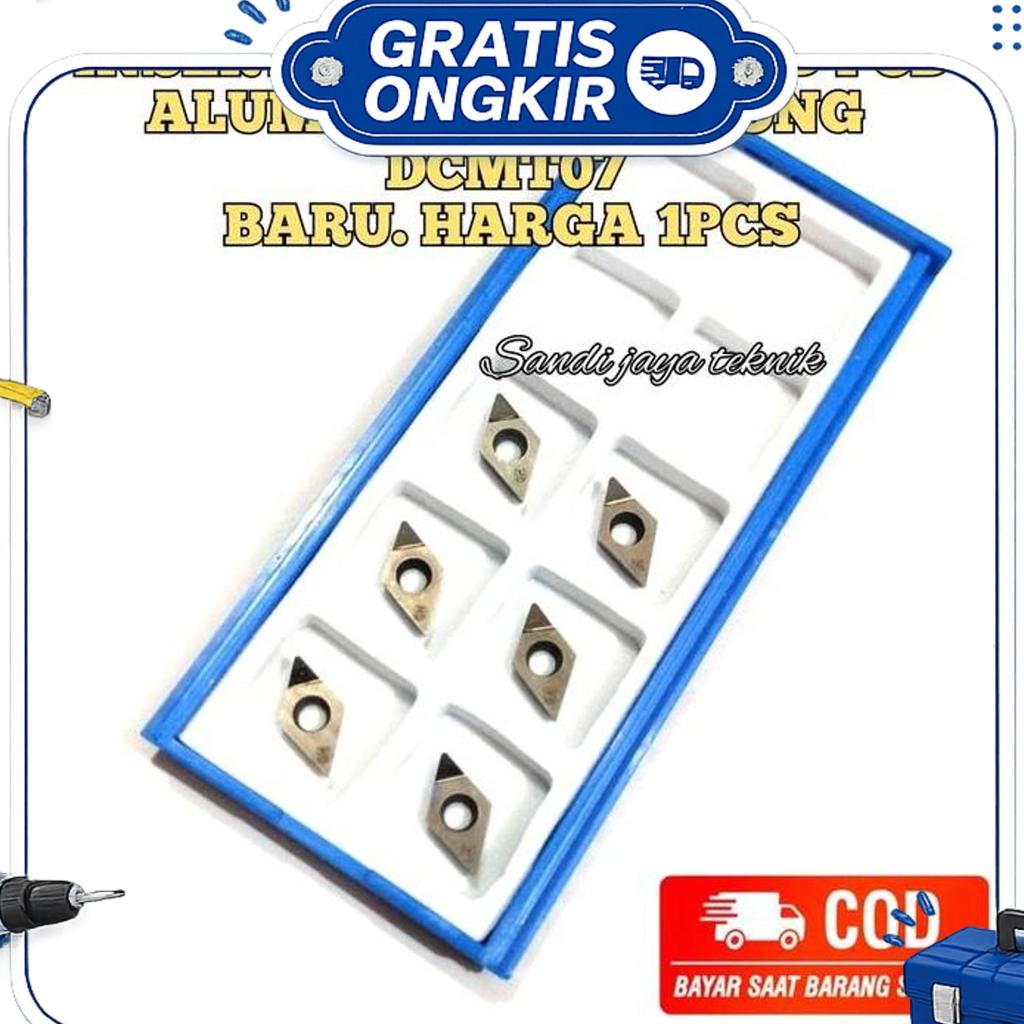 Insert Bubut.Mata Insert Carbide Diamond Pcd Alumunium Kinclong Dcmt07