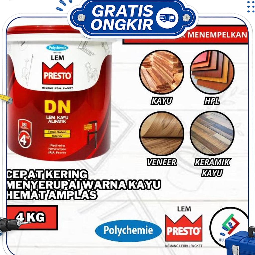 Lem Kayu Alifatik Presto Dn 4Kg Lem Presto Lem Kayu Serbaguna Lem Dn 4Kg