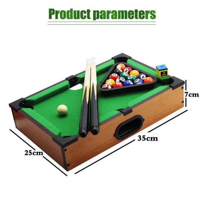 MATSURIKO Mini Desktop Pool Billiard Biliar Table Meja Biliar Kecil Mainan Kado Anak