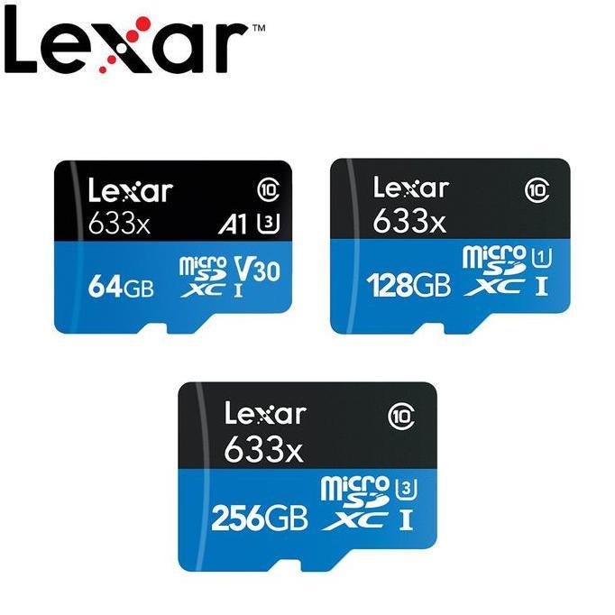 Lexar MicroSD Micro SD 633x SDXC 32gb 64gb 128gb 256gb