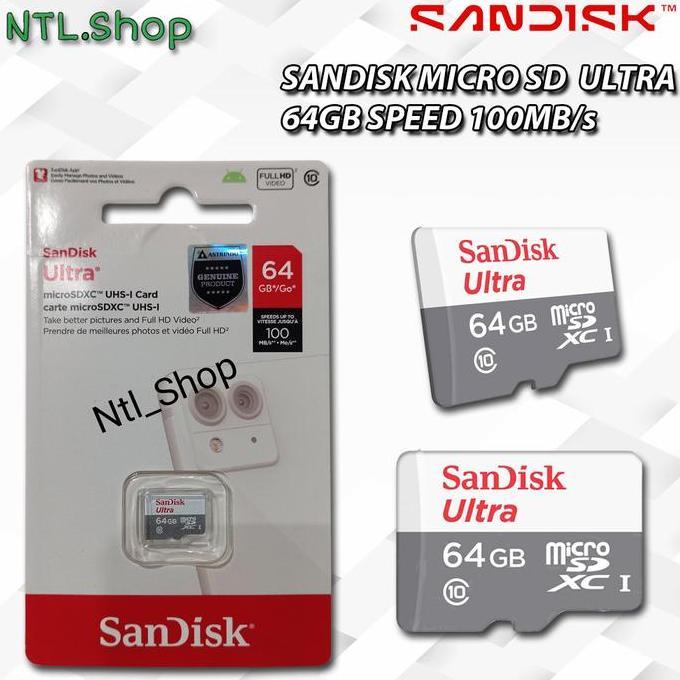 SANDISK ULTRA MICROSD 64GB 80MB/S Micro 64gB