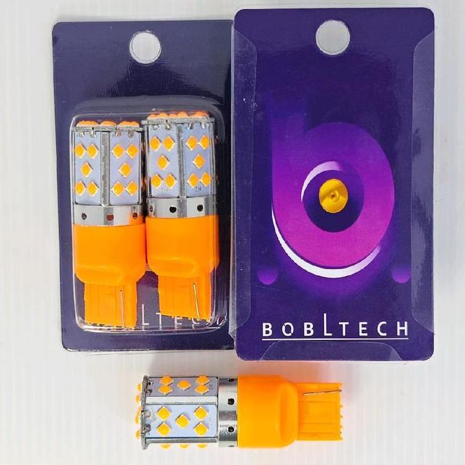 Bobltech Lampu Sein Mobil Premium Led T20 7440 W21W 3030-35 Bhornet Kedip Normal 2 Buah Car