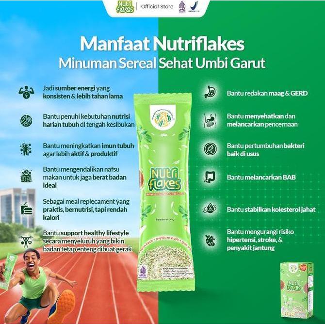 Dwayne- Nutriflakes Kemasan Sachet 1 Box Isi 5 Sachet