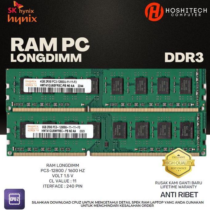 Reyka_part - HYNIX RAM PC DDR3 2gb 4gb 8gb PC3-12800/1600MHZ | Hynix
