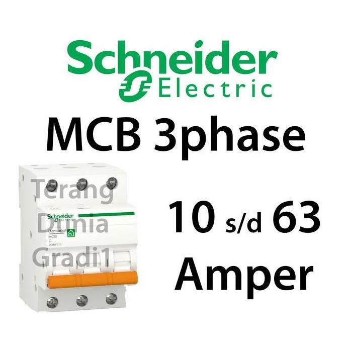 NEW MCB 3P Domae Schneider MCB Domae 3P MCB Schneider Domae 3P Schneider MCB 3phase Schneider MCB Sc
