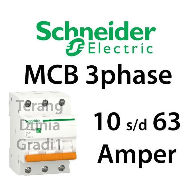 TERMURAH - MCB 3P Domae Schneider MCB Domae 3P MCB Schneider Domae 3P Schneider MCB 3phase Schneider