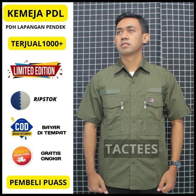 Kemeja PDL Lapangan Tactical Lengan Pendek Outdoor Baju Taktikal Pdh