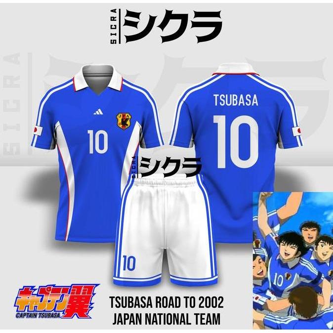 DOKUGAMIN SICRA Jersey Tsubasa Classic Road to 2002 Anime Baju Cosplay Bola Manga Jepang National Te