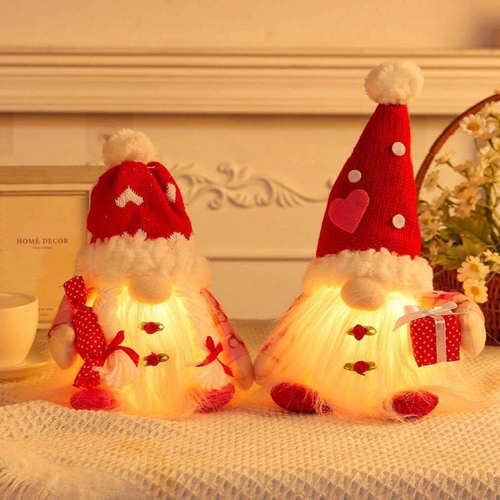 Ready Stok Boneka Natal // Hiasan Natal Boneka Lucu Dapat Menyala // Lampu Natal