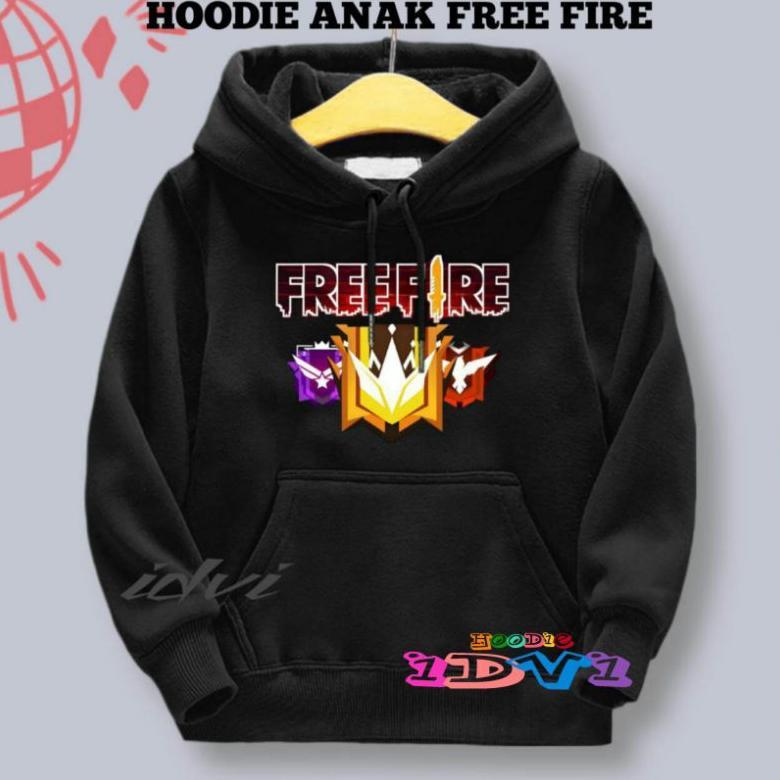 ORIGINAL HOODIE IDVI SWEATER ANAK FREE FIRE LAKI LAKI USIA 2-13THN SWITER HODIE ANAK COWOK FF TERBAR