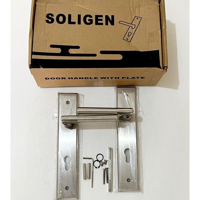 Handle Gagang Kunci Pintu Kotak Bulat Besar Tanpa Body Stainless Soligen