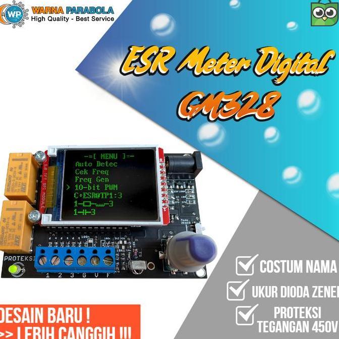 Esr Meter Digital Gm328A / Smart Lcr Tester Gm328 Versi Terbaru Terbaru 