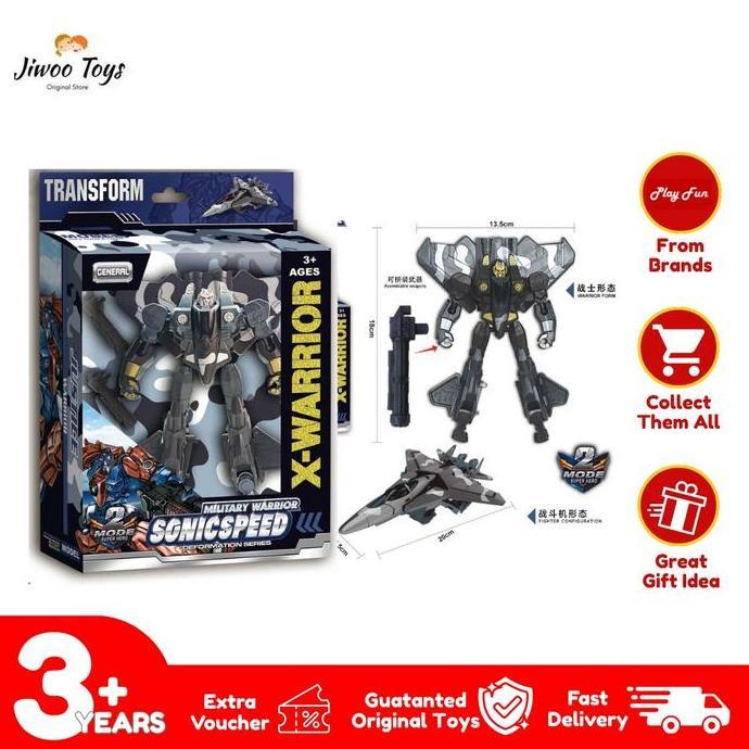 [CUCI GUDANG] Robot Transformer Sonicspeed Military X-Warrior HW22041600