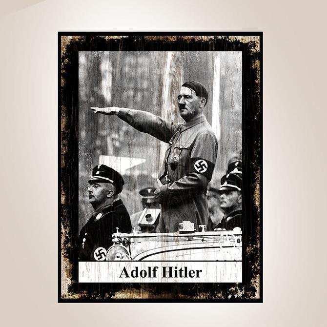 Ra - Adolf Hitler Poster Kayu Pajangan Dekorasi Dinding Wall Decor