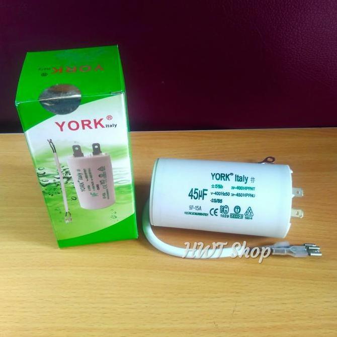 KAPASITOR 45 UF 450V YORK ~ CAPACITOR 45 UF 450V ~ KAPASITOR POMPA AIR MURAH