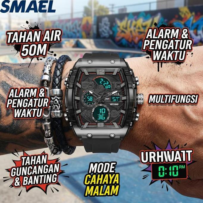 [CUCI GUDANG] SMAEL 8109   Jam Tangan Fashion Anti Air - Multifungsi