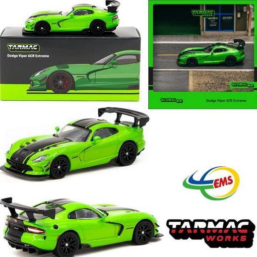 UNVC T64G-TL028-GR - Tarmac Works 1/64 Dodge Viper ACR Extreme Green Metallic GLOBAL64