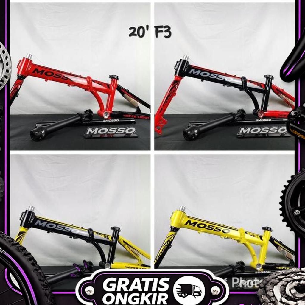 Frame Fork Lipat Mosso F3 Disc 20 Inch