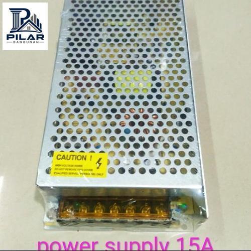 Power Supply Adaptor Trafo LED Strip CCTV 12V 15A 12 Volt 15 Ampere