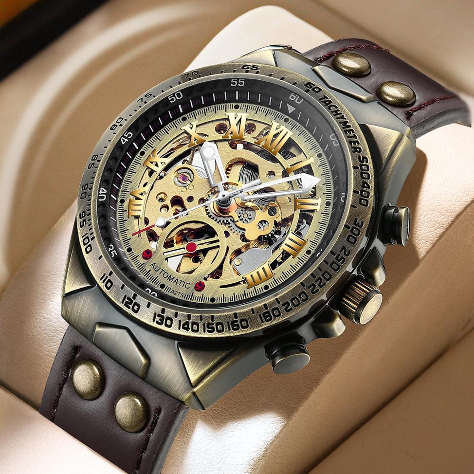 Fngeen A275 Jam Tangan Original Premium Automatic Otomatis Anti Air Kulit Coklat Mekanik Croatia
