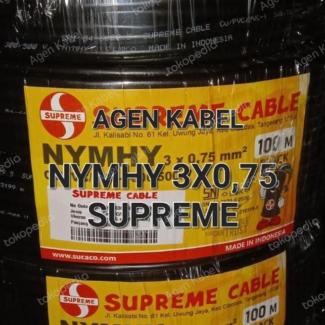 Promo Nyyhy 3X0.75Mm Supreme/ Kabel Serabut 3 X 0,75Mm / 3X0,75 / 3 X 0.75Mm Cod