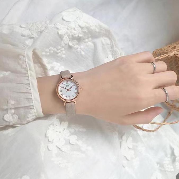 crestinshop55 - iwd jam tangan wanita jhui kecil analog romawi fashion wanita rm41 merah watches