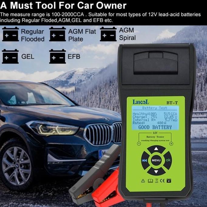 Promo Lancol Bt-T 12V Alat Tester Aki Accu Digital Print