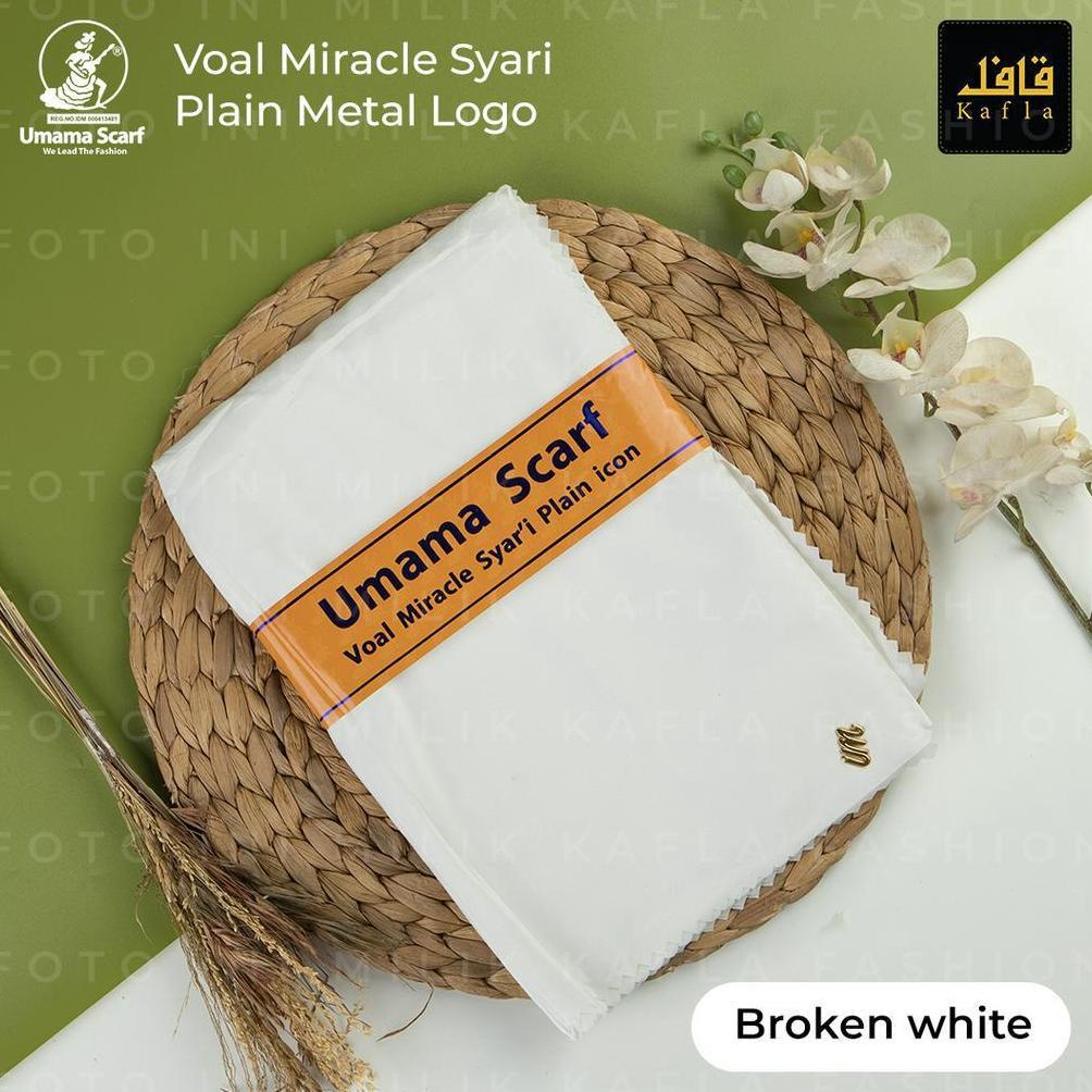Premium Hijab Voal Miracle SYARI LC POLOS Metal Logo Original Umama Scarf
