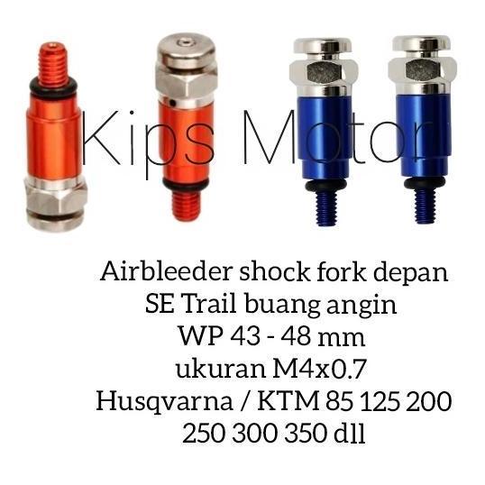 Airbleeder air bleeder airbleder shock fork depan SE Trail buang angin WP 43 - 48 mm ukuran M4x0.7 H