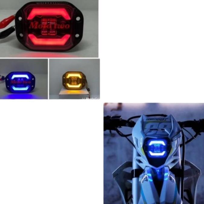 Lampu Tembak Daymaker Reflektor Custom Kotak Buat Crf Klx Mobil Motor