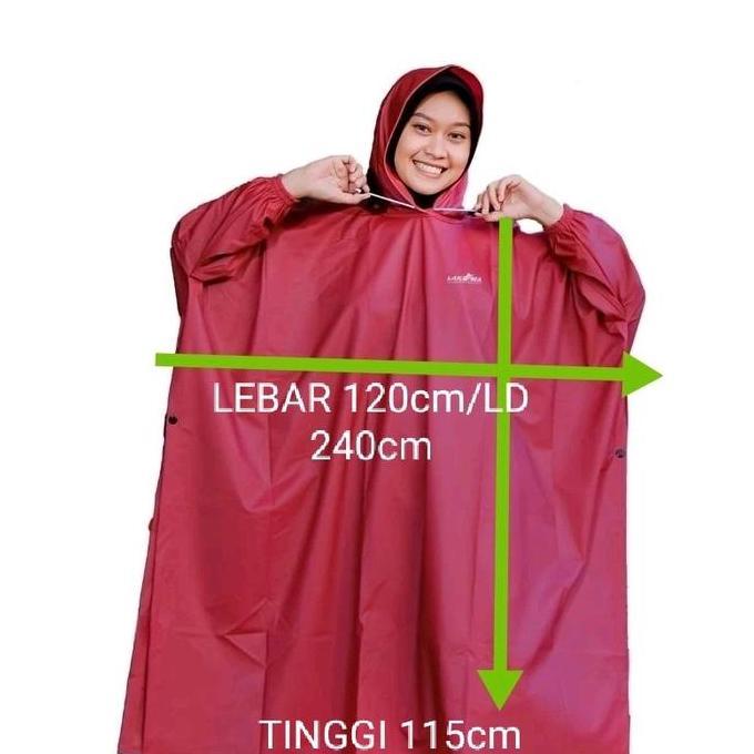afilama_cord - laksana jas hujan jumbo ponco kelelawar pvc 25 tebal lentur elastis pria wanita mante