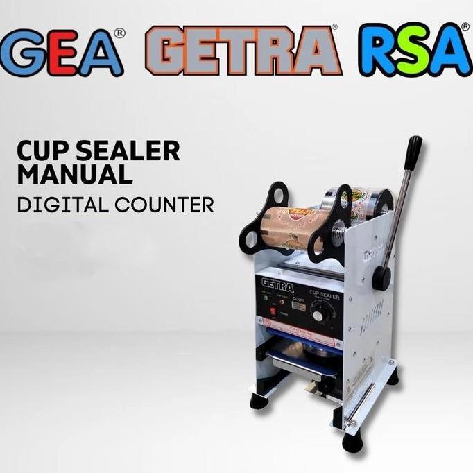 BEBAS ONGKIR - New Manual Vacuum Press Cup Sealer GETRA 22oz With Counter