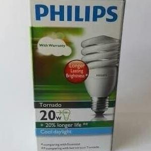 Raizo- Lampu Bohlam Philips Phillips Tornado Spiral 20W 20Watt 20 Watt
