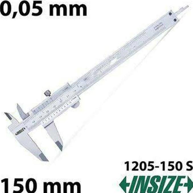 BEBAS ONGKIR - Insize 1205-150S Vernier Caliper 6 150 mm Sigmat Jangka Sorong