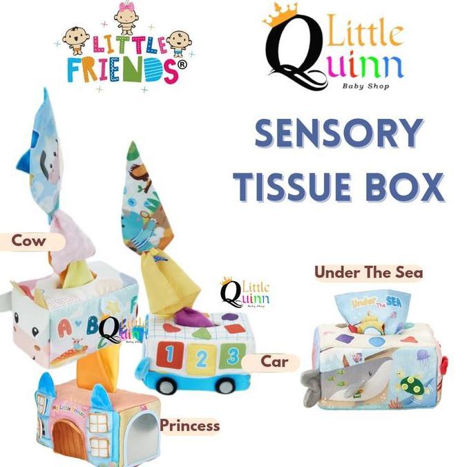 Little Friends Sensory Tissue Box - Mainan Sensory anak
