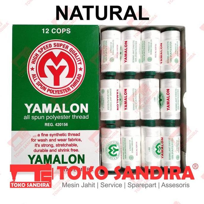Sora- 12 Pcs Benang Jahit Yamalon/Benang Jahit Murah/Benang Jahit Komplit 40/2 500 Yard/Toko Alat Ja
