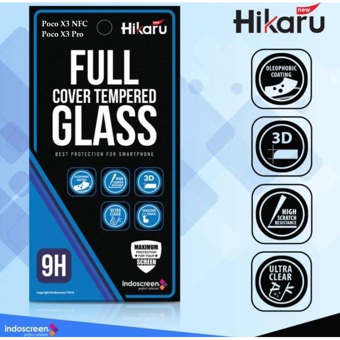 Tempered Glass Poco X3 Pro / Poco X3 NFC Hikaru Full Cover Indoscreen