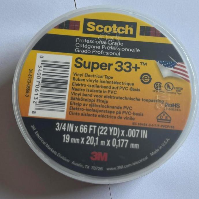 Isolasi Scotch 3M Super 33+ Asli // 3M 33+ // isolasi 3m 33+ // Isolasi listrik 3M 33+ // 3m scotch 