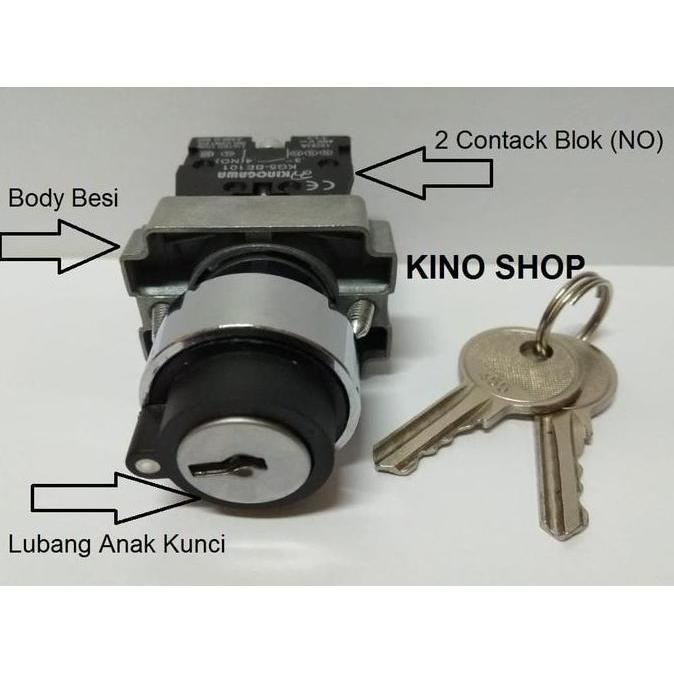 Promo Selector Switch Key 22Mm 3Posisi Spring Return Cod