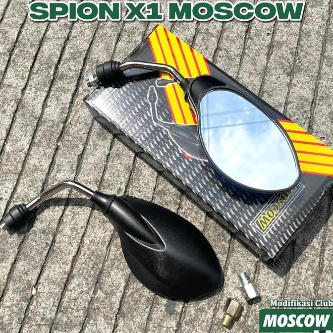 Kaca Spion X1 Original Moscow Spion Model X1 Yamaha 125Z 125Z Hitam / Sepion X1 Supra Spion Assy Set