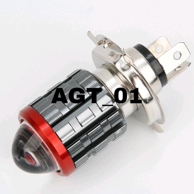 Lampu Utama Motor Soket H4 Laser Led Premium Super Terang/ Lampu Depan Motor Soket H4 Super Terang/ 