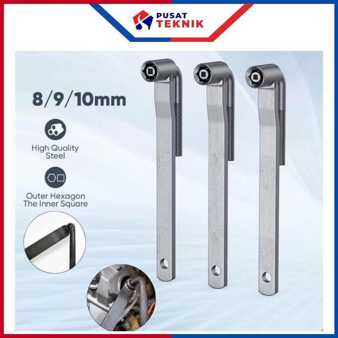 TOQMIJIN Kunci Setel Klep Motor Kunci Setelan Katup Klep Motor 8/9/10 MM