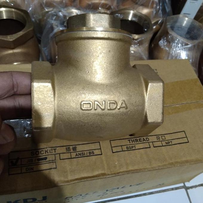 check Valve Onda 2inch Kuningan/klep tabok Onda 2" kuningan