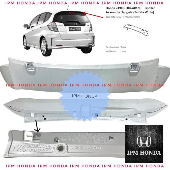 74900-TK6-A01ZY SPOILER ASSY,T/GATE Original Spoiler Wing Atas Bagasi Belakang Modulo Epoxy No Color