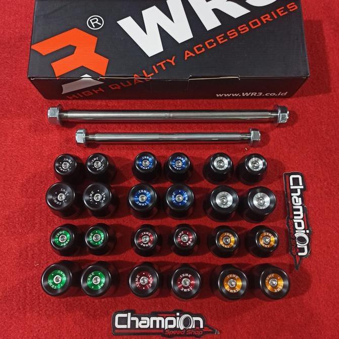 Axel Axle Slider Jalu As Roda WR3 Ninja 250FI 250 FI Old 2013-2017