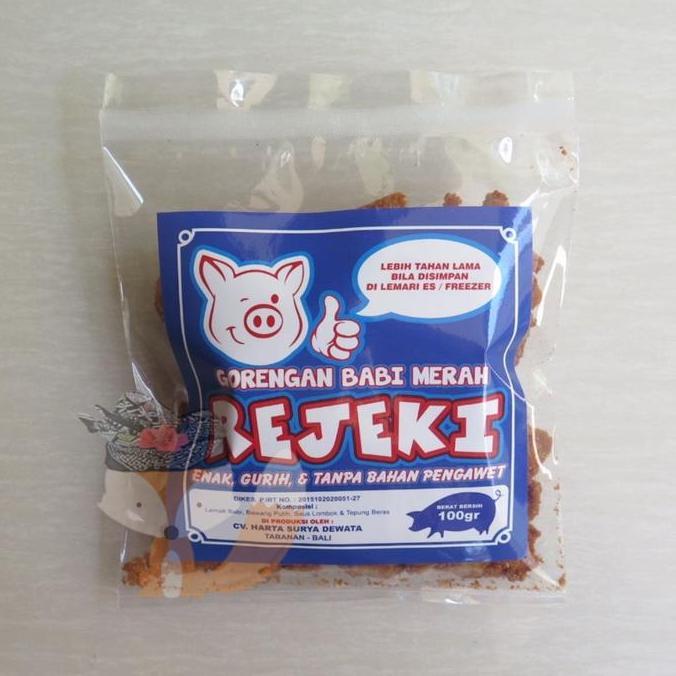 Kerupuk Babi Rejeki Gorengan Babi Merah -100gr