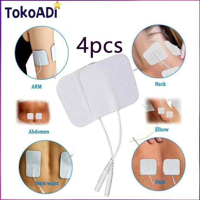 CENDASTRI Isi 4 Pad Tens Elektroda 5*5cm - Electrode Pad Tens Stimulator Alat Medis Terapi Tens Tubu