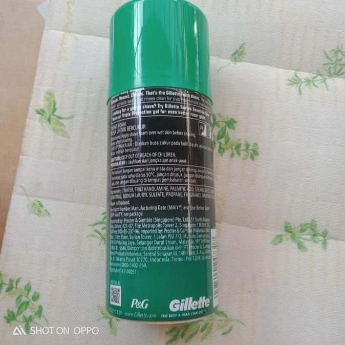 GILLETTE FOAMY MENTHOL 175 GR
