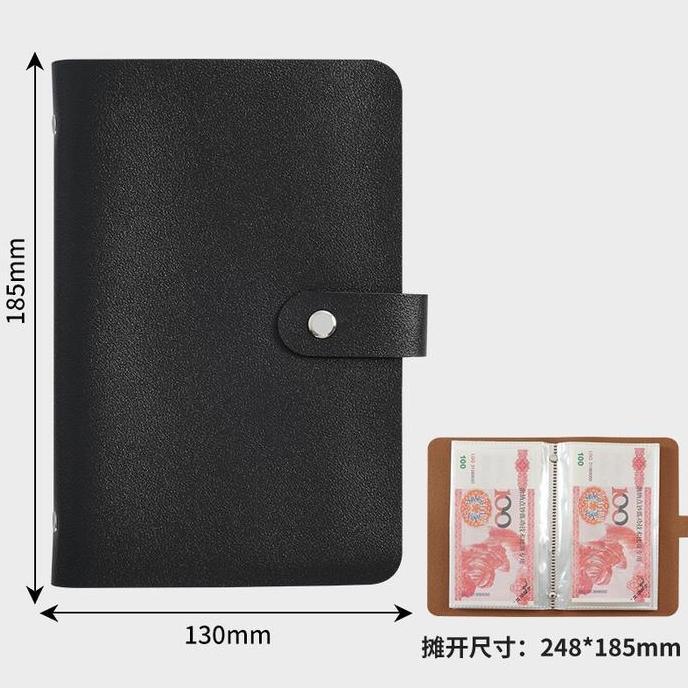 MABUROO 50 Lembar Album Koleksi Uang Kertas Dompet Disiplin Keuangan Binder Dompet Keuangan Buku Tab