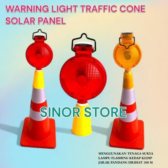 Lampu SOLAR Automatic Warning Light Traffic CONE LAMP
